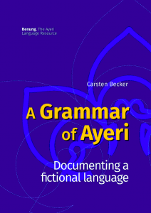Draft for the 2016 Ayeri grammar cover